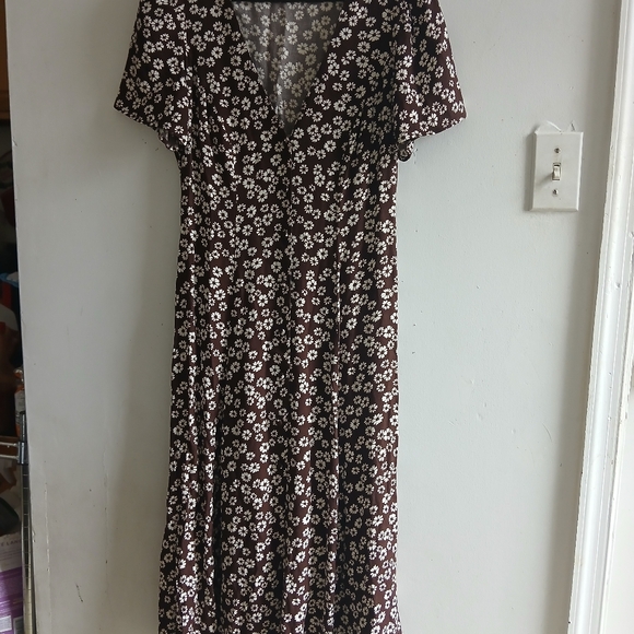Reformation Chocolate Floral Midi Dress - Picture 8 of 8